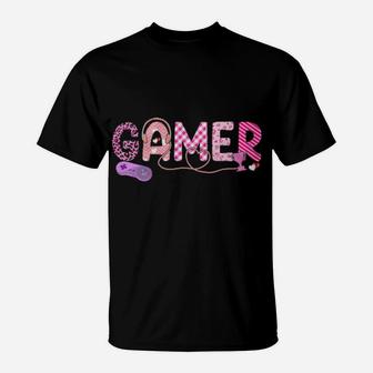 Love Pink Gamer Happy Valentine Day Awesome Funny T-Shirt - Monsterry UK
