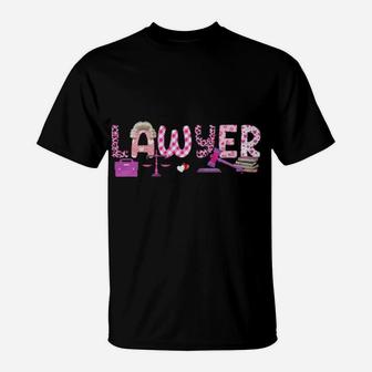 Love Pink Lawyer Happy Valentine Day Awesome Funny T-Shirt - Monsterry