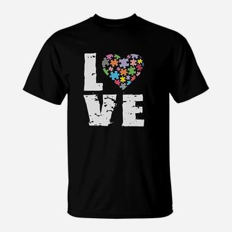 Love Puzzles Autism Awareness T-Shirt | Crazezy