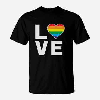 Love Rainbow Heart T-Shirt | Crazezy UK