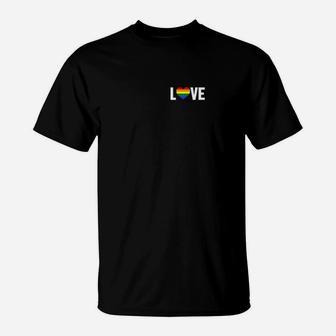 Love Rainbow Pride Heart T-Shirt | Crazezy