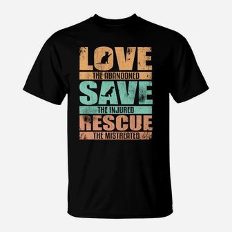Love Save Rescue Dog Cat Pet Animal Love Hoodie T-Shirt | Crazezy DE