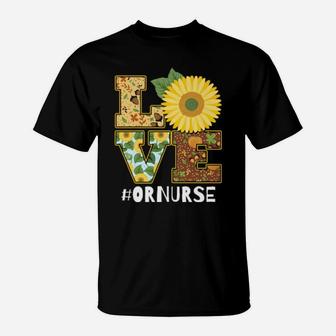 Love Sunflower Or Nurse Birthday Thanksgiving Xmas T-Shirt - Monsterry