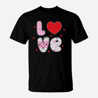 Love Valentine Gift Hearts Happy Valentines Day T-Shirt - Seseable