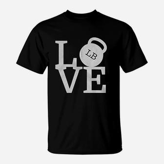 Love Weights Workout Gym Working Out Lifting T-Shirt | Crazezy