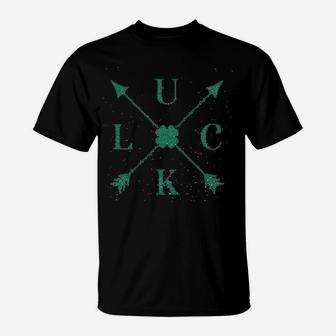 Luck Arrows Cute Shamrock Saint Patricks Day Patty T-Shirt - Thegiftio UK