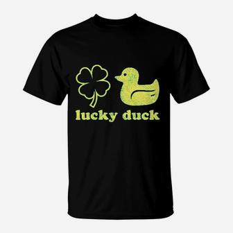 Lucky Duck Funny Shamrock St Patricks Day T-Shirt - Thegiftio