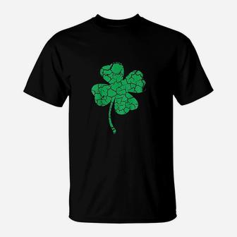 Lucky Four Leaf Clover St Patricks Day T-Shirt | Crazezy