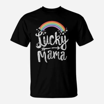 Lucky Mama Family St Patricks Day Mom Mother's Day T-Shirt | Crazezy DE