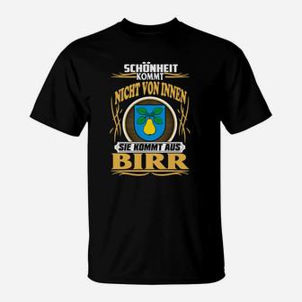 Lustiges Bier-Slogan T-Shirt Schönheit & Bier, Schwarz - Seseable