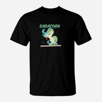 Lustiges Dadacorn Einhorn Papa T-Shirt, Einzigartiges Design für Väter - Seseable