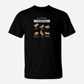 Lustiges Pferde-Yoga T-Shirt, Grafikdruck für Yoga-Enthusiasten - Seseable