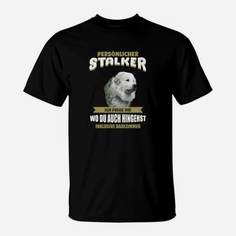 Lustiges Schaf T-Shirt Persönlicher Stalker mit Bauchtasche - Seseable