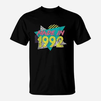 Made In 1992 Retro Vintage 29Th Birthday Gift T-Shirt | Crazezy DE