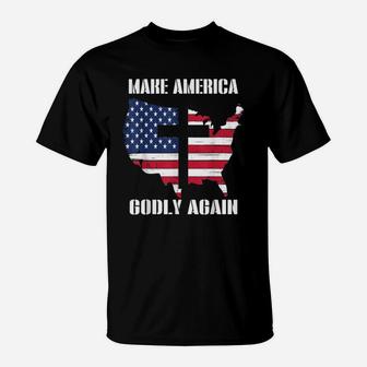 Make America Godly Again Graphic Usa T-Shirt - Thegiftio UK