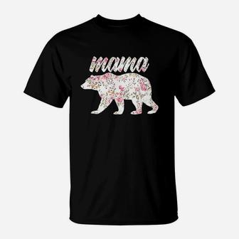 Mama Bear Floral T-Shirt | Crazezy CA