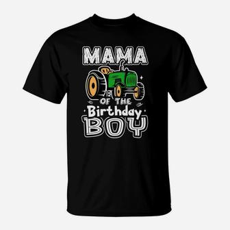 Mama Of The Birthday Boy Farmer Tractor Matching Party T-Shirt | Crazezy DE