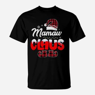 Mamaw Claus Santa Christmas Matching Family Pajama Funny Sweatshirt T-Shirt | Crazezy