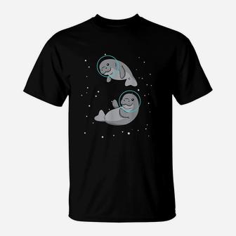 Manatee Astronaut T-Shirt | Crazezy