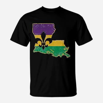 Mardi Gras Louisiana Fleur De Lis T-Shirt - Thegiftio UK