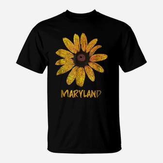 Maryland State Flower - Vintage Print Men Women Kids T-Shirt | Crazezy