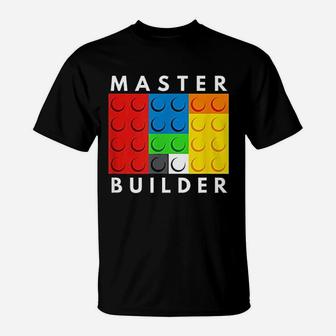 Master Builder Building Blocks Brick Builders Toys Gift T-Shirt | Crazezy AU