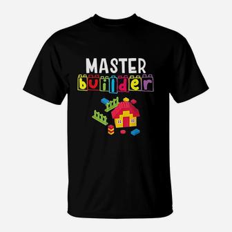 Master Builder Building Blocks Brick Builders Toys T-Shirt | Crazezy AU