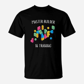 Master Builder In Training Interlocking Blocks T-Shirt | Crazezy AU