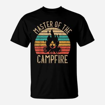 Master Of The Campfire Vintage Sun Backpacker Camping T-Shirt | Crazezy