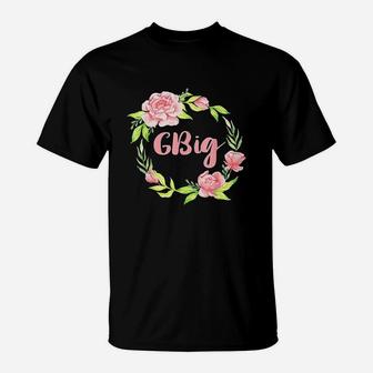 Matching Big Little Greek Family Reveal Sorority Floral T-Shirt | Crazezy CA