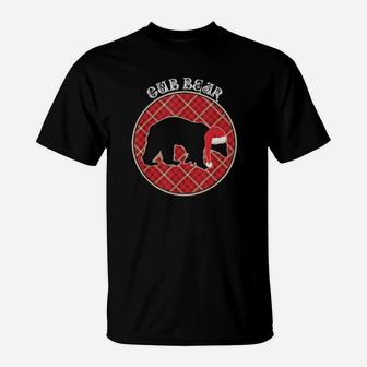 Matching Family Cub Polar Bear Buffalo Plaid Xmas T-Shirt - Monsterry UK