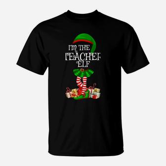 Matching Family Group I'm The Teacher Elf Christmas Sweatshirt T-Shirt | Crazezy UK