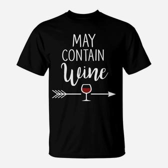 May Contain Wine Funny T-Shirt - Thegiftio UK