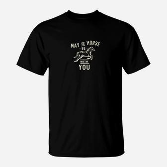 May The Horse Be With You Funny Horselovers T-Shirt - Thegiftio UK