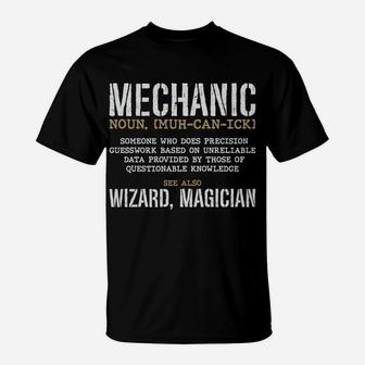 Mechanic Definition Funny Noun Meaning Vintage Gifts Men Sweatshirt T-Shirt | Crazezy