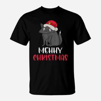Mehhy Christmas Cat Lovers Funny Kitten Owner Merry Catmas T-Shirt | Crazezy AU
