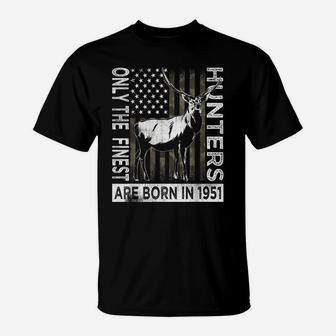 Mens 70Th Birthday 70 Year Old Deer Hunters Hunting 1951 T-Shirt | Crazezy