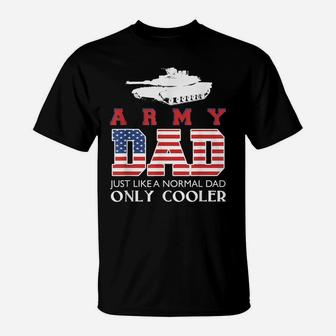 Mens Army Dad T Shirt - Stars And Stripes Veteran Design T-Shirt | Crazezy