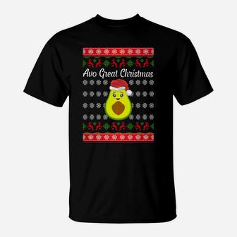 Mens Avo Great Christmas - Ugly Christmas Avocado Lover T-Shirt | Crazezy
