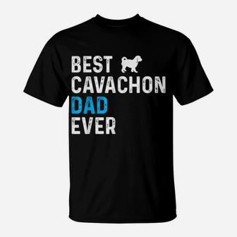 Mens Best Cavachon Dad Ever Dog Dad Pet Owner Cavachon Daddy T-Shirt | Crazezy