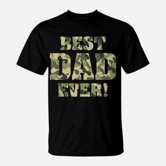Mens Best Dad Ever Camo Father's Day Special Greatest Dad Hunting T-Shirt | Crazezy DE