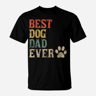 Mens Best Dog Dad Ever - Vintage Dog Daddy - Retro Doggy Father T-Shirt | Crazezy AU