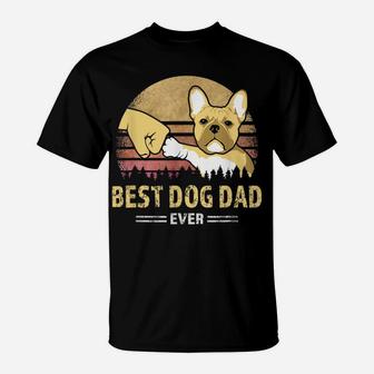 Mens Best Frenchie Dad Ever Vintage French Bulldog Puppy Lover T-Shirt | Crazezy UK