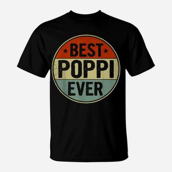 Mens Best Poppi Ever Retro Style Cool Birthday Gift For Poppi T-Shirt | Crazezy AU