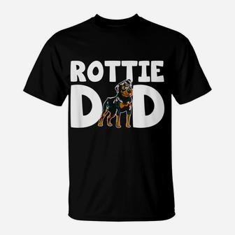 Mens Colorful Rottie Lover I Love My Rottweiler Dad Puppy Owner T-Shirt | Crazezy