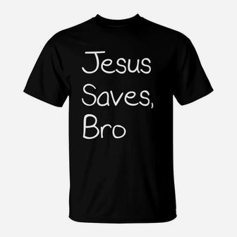 Mens Cool Mens Jesus Saves Bro T-Shirt - Thegiftio UK