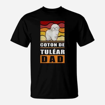 Mens Coton De Tulear Dad | Dog Owner Coton De Tulear T-Shirt | Crazezy
