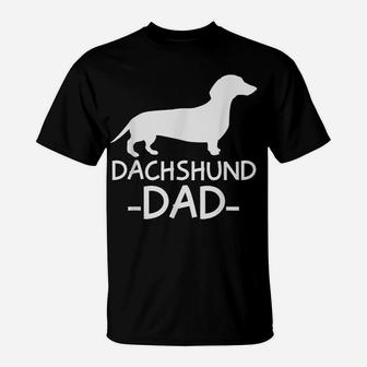 Mens Dachshund Dad Weiner Weenie Apparel Dog Lover Holder Design T-Shirt | Crazezy DE