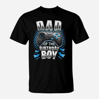 Mens Dad Of The Birthday Boy Matching Video Gamer Birthday Party T-Shirt | Crazezy UK