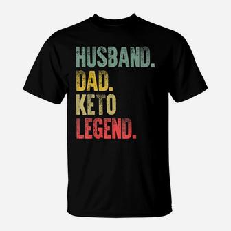 Mens Funny Vintage Gift Husband Dad Keto Legend Retro T-Shirt | Crazezy